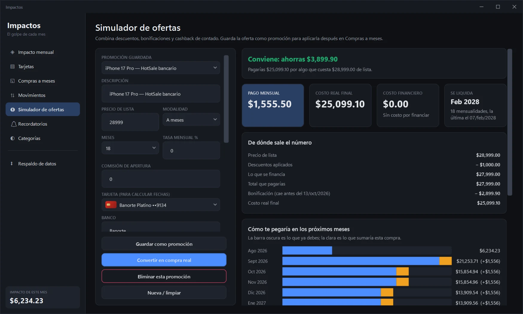 Simulador de ofertas